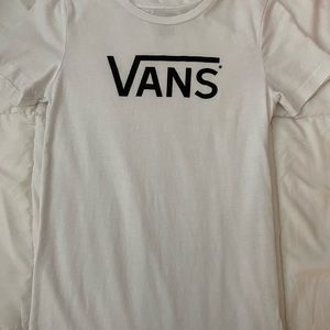 Vans black and white t shirt